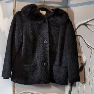 Vintage Lambs Wool Mink Collar Jacket Med.